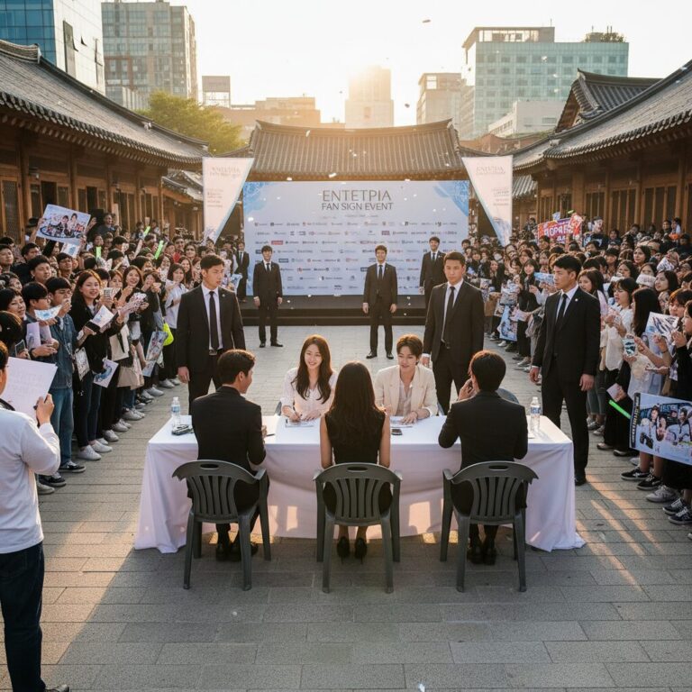 전주 엔떼피아 광장에서 열린 팬사인회 장소를 상상한 이미지
