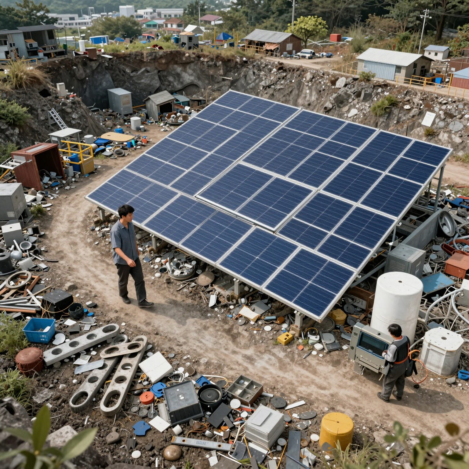 자원순환의 현재와 미래 실천 방법 1 도시광산 개념도 폐배터리 태양광패널에서 금속 회수 과정