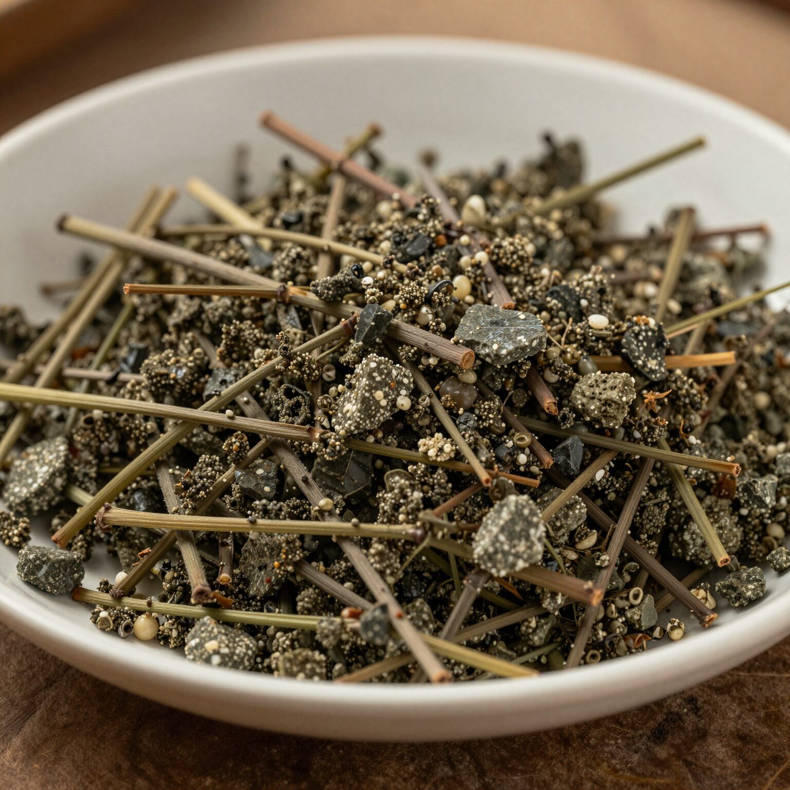 물기를 뺀 깨끗한 돌나물이 채반에 담겨 있는 모습