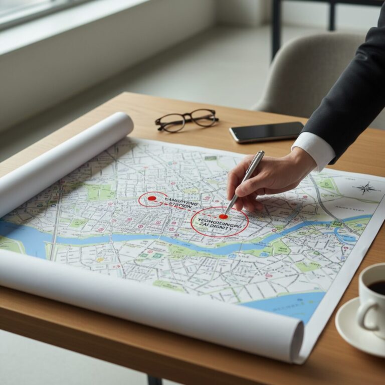 영등포자이디그니티 주변 지도와 양평역 위치 표시