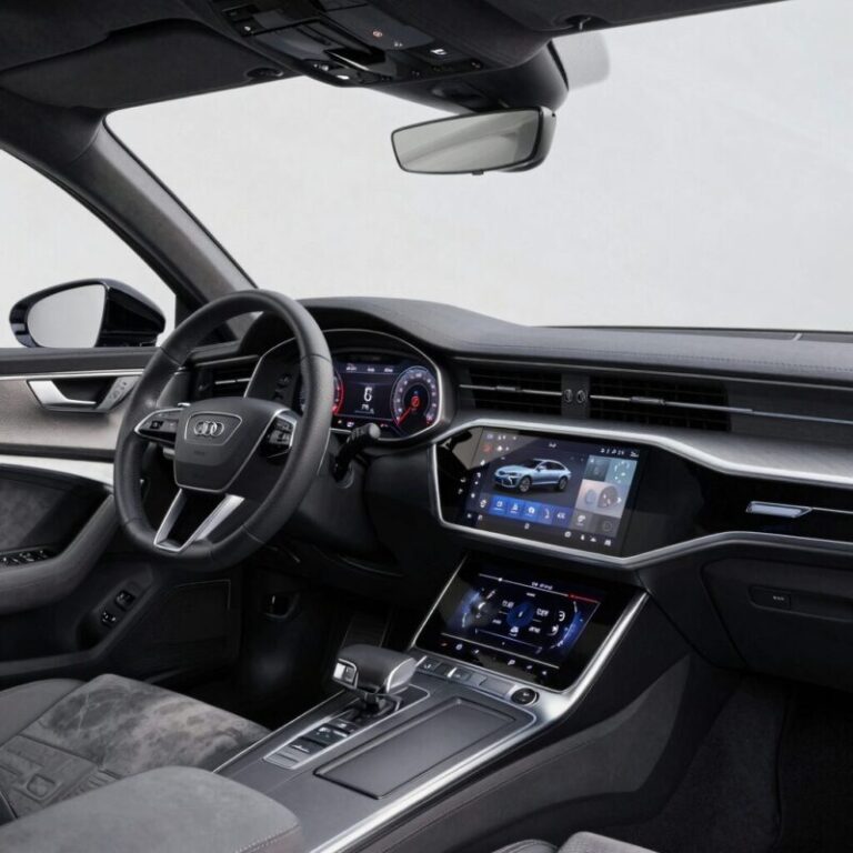 2026 아우디 A6 풀체인지 디지털 콕핏과 대형 터치스크린이 돋보이는 실내