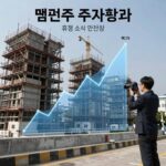 미국 이란 휴전과 건설주 상승의 연결고리 건설주 주가 흐름과 휴전 소식 반영 시점을 보여주는 분석 차트