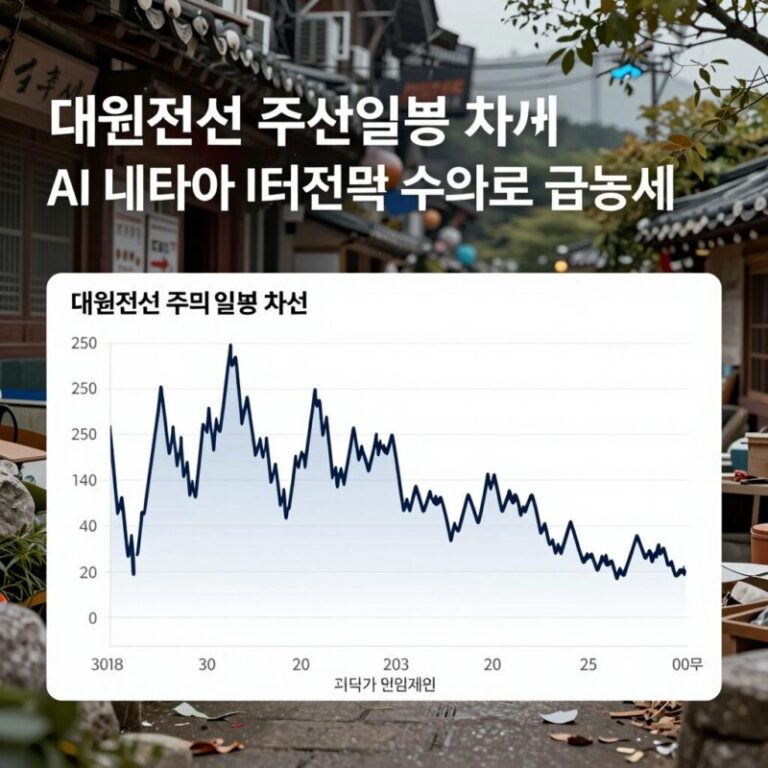 대원전선 주가 일봉 차트 - AI 데이터센터 전력 수요로 급등세
