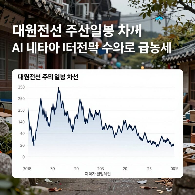 대원전선 주가 일봉 차트 - AI 데이터센터 전력 수요로 급등세