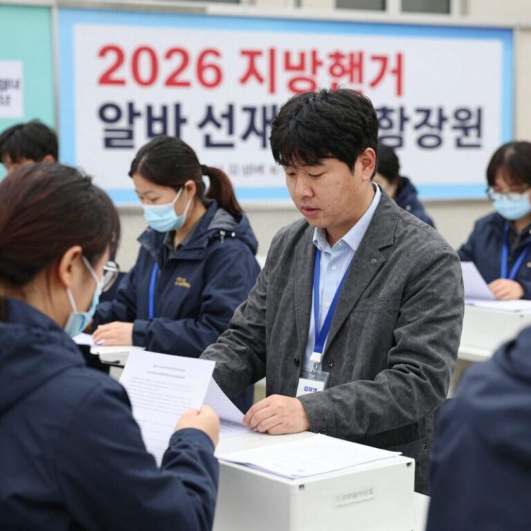 2026 지방선거 알바 선거운동원과 개표참관인 이미지