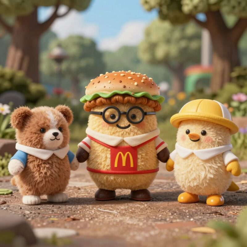 맥도날드 해피밀 5월 EQ의 친구들 장난감 실물 비교 컷