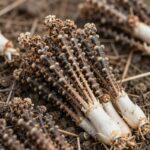 강원도 홍천 공작산 농장에서 자라고 있는 싱싱한 명이나물 사진