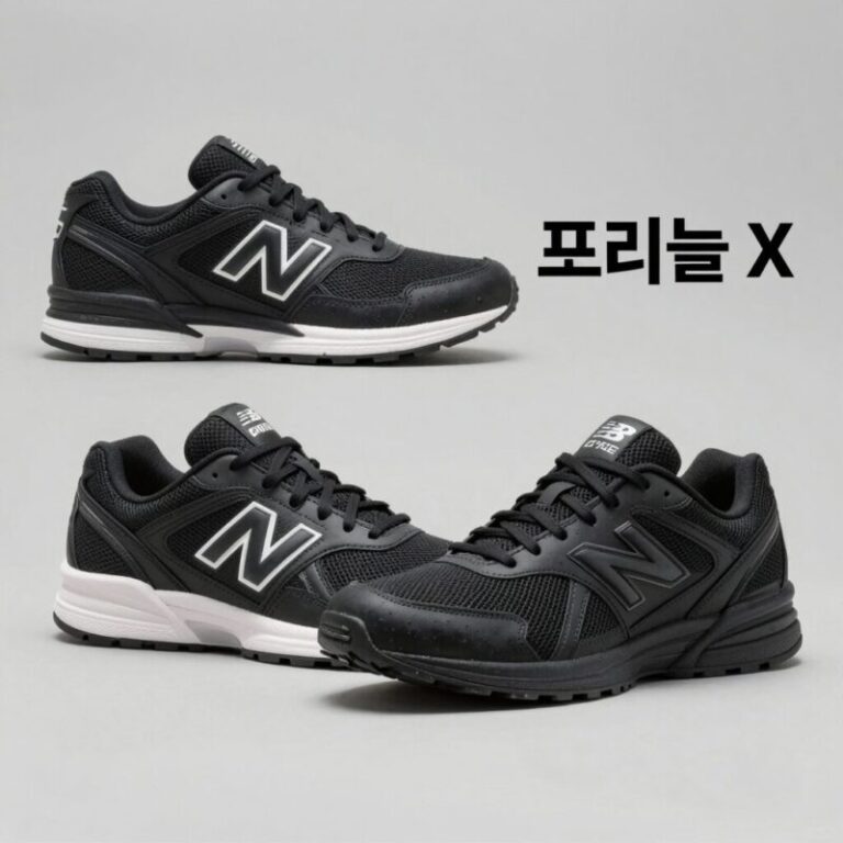 뉴발란스 프리들 920 블랙과 프리들 X 블랙 나란히 비교한 사진으로 좌우 디자인과 실루엣 차이가 확연히 드러남
