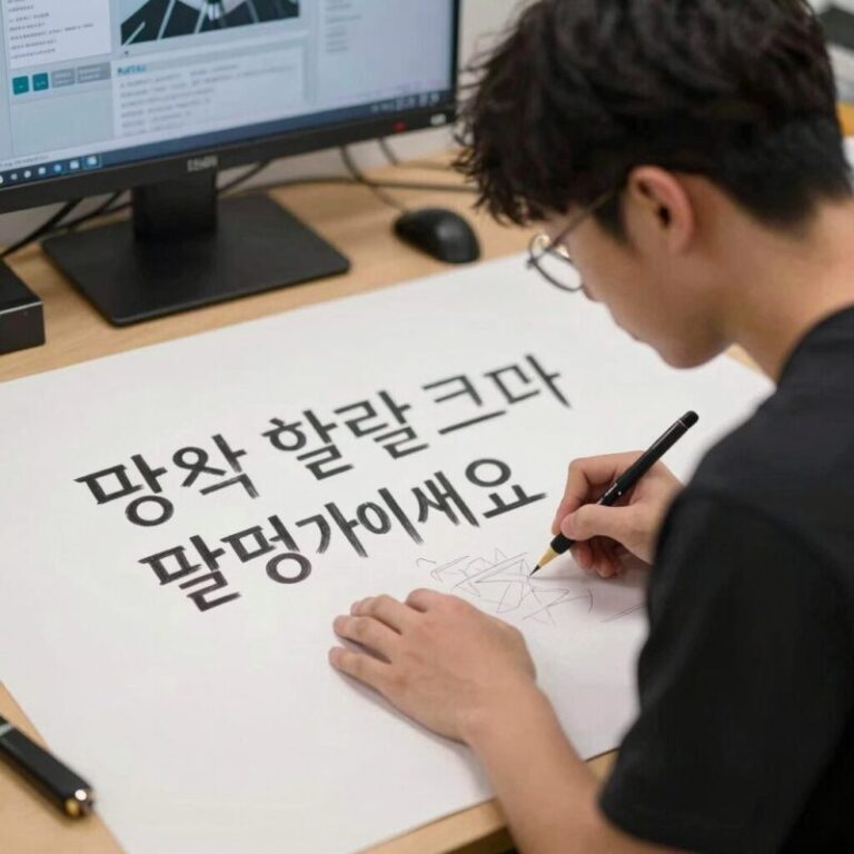 OpenAI가 생성한 한글 캘리그라피 이미지 예시. 오타 없이 깔끔한 필체가 인상적이다.