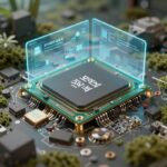 포엣테크놀로지가 개발한 3nm 기반 AI 반도체 칩 클로즈업