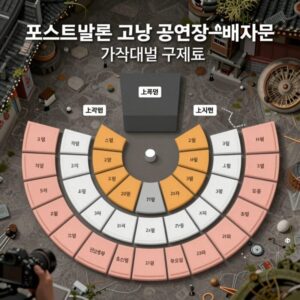 포스트말론 고양 공연장 좌석 배치도 및 가격대별 구역 표시