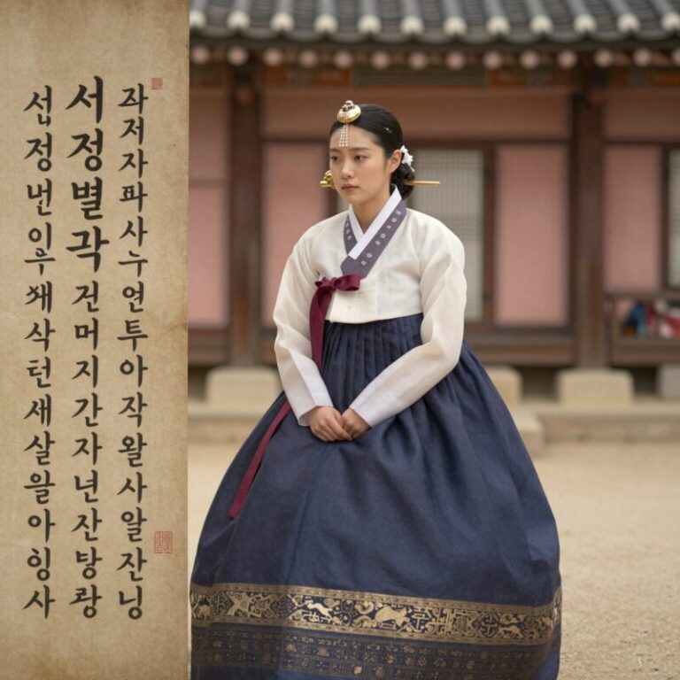 서경별곡 원문이 적힌 고서적 이미지, 고려 시대의 정서를 느낄 수 있음