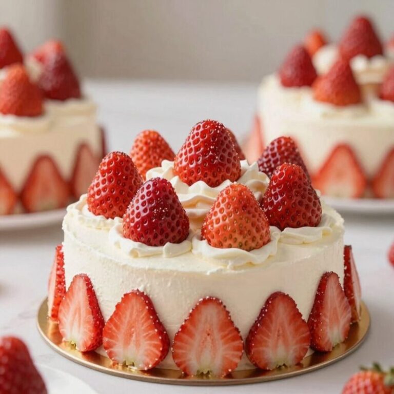 뚜레쥬르 스트로베리퀸 케이크 전체 모습