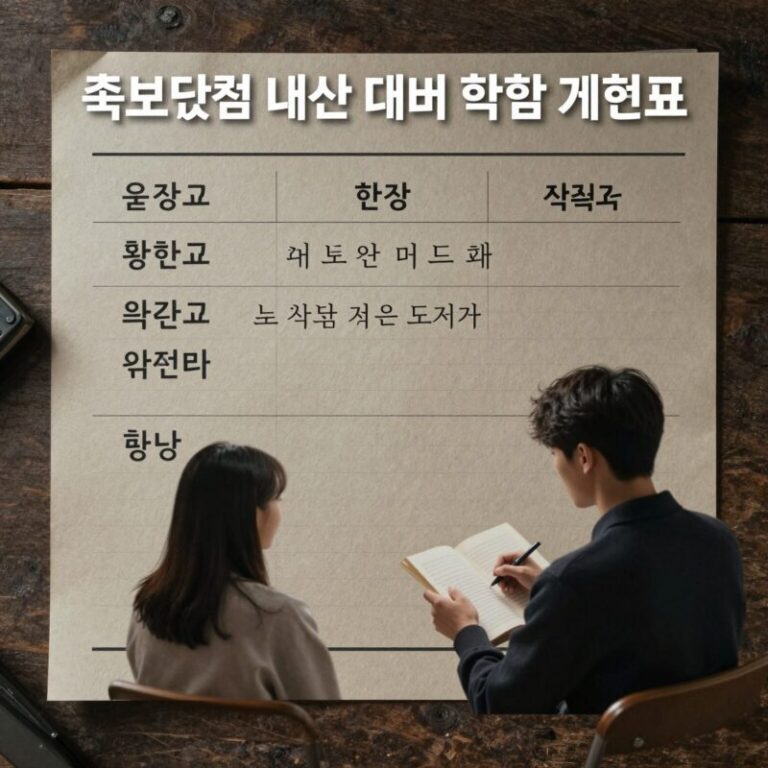 족보닷컴 기출문제와 인강을 활용한 중학교 내신 대비 학습 계획표