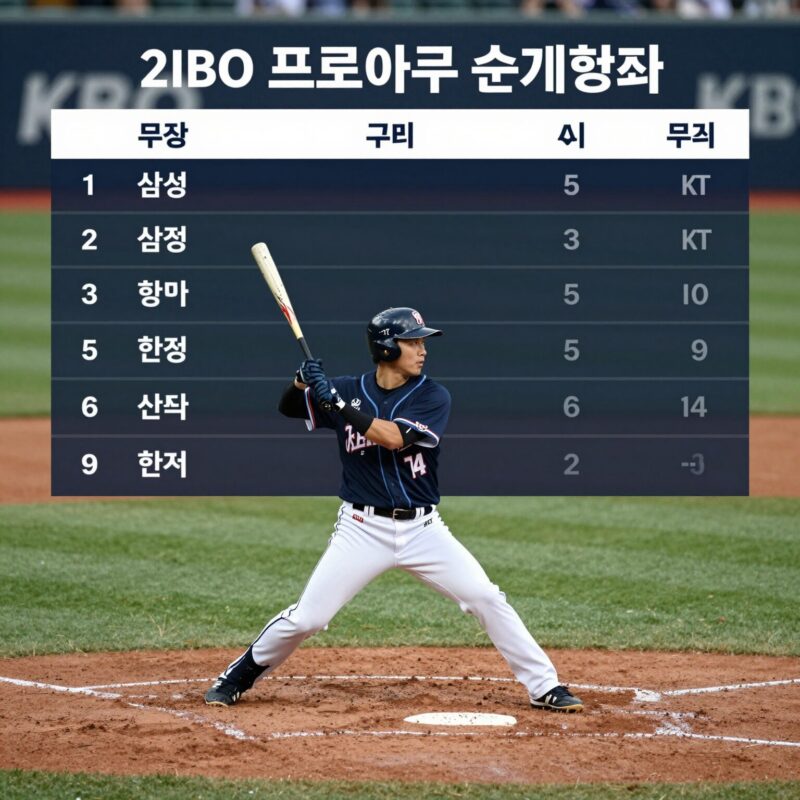 5월 넷째주 KBO 결과 순위 1 2026년 5월 넷째주 KBO 프로야구 순위 변화와 주요 경기 결과, 삼성 KIA KT 선두 경쟁