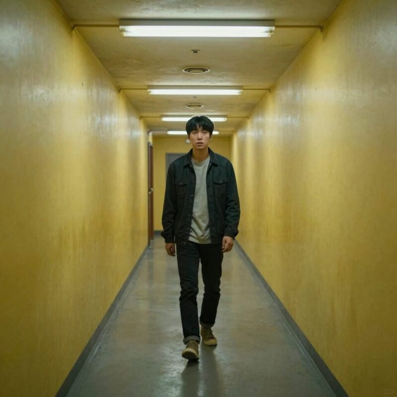 백룸 영화 관람 후기 쿠키 정보 1 백룸 영화 속 노란 벽지 복도와 형광등이 깜빡이는 공간. 무한히 이어지는 공포감이 느껴지는 스틸컷.