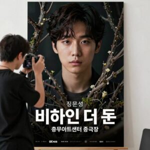 정문성 배우 비하인드 더 문 뮤지컬 포스터, 충무아트센터 중극장 블랙