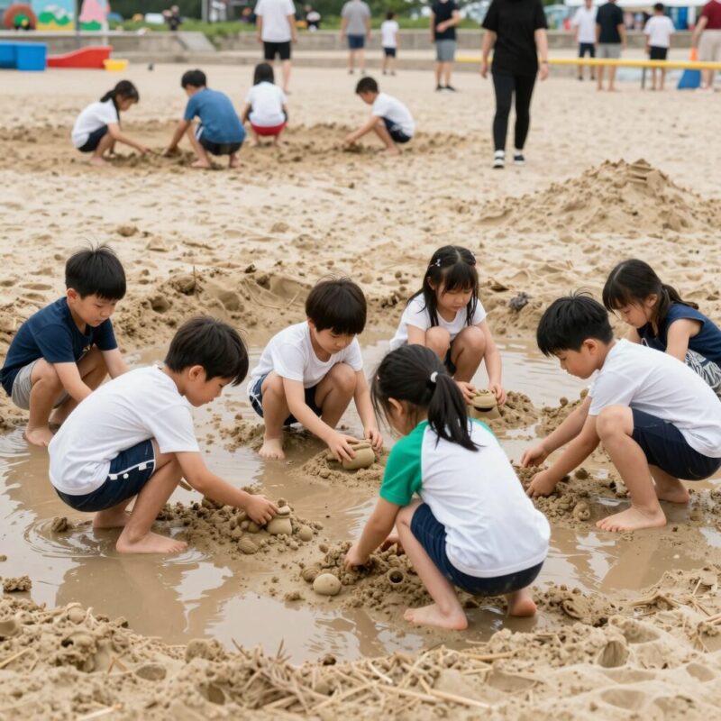 2026 화성뱃놀이축제 완벽 즐기기 1 화성 뱃놀이축제에서 아이들이 물놀이와 모래놀이를 즐기는 모습