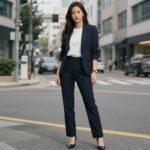 연예인 카프리팬츠 스타일 다시 뜨는 이유 도시적인 배경의 세련된 연예인 카프리팬츠 스타일링 이미지