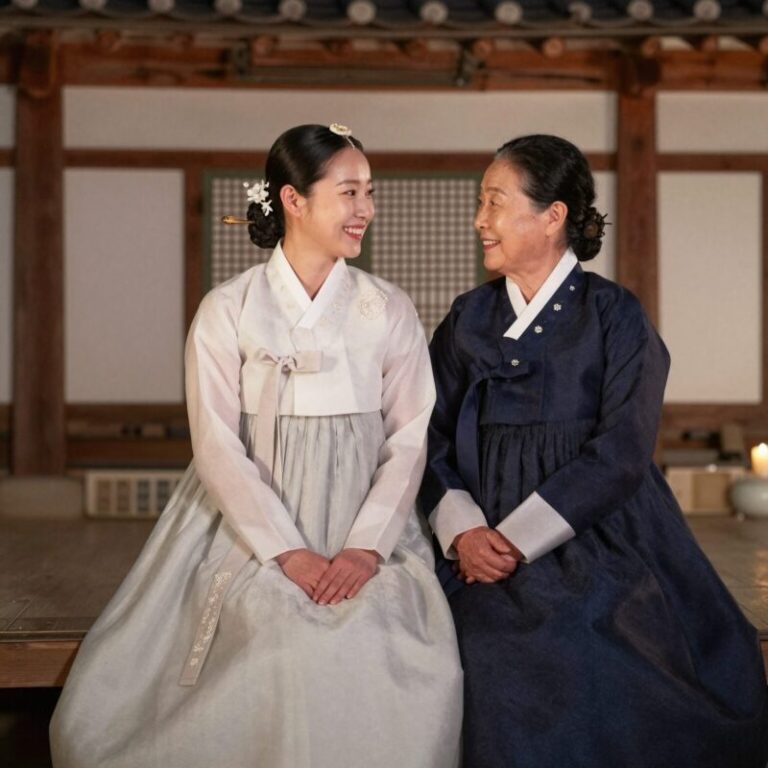 최준희와 외할머니가 결혼식에서 다정하게 팔짱을 낀 채 환하게 웃고 있는 사진