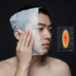 쿨링시트로 노지캠핑 더위 해결한 후기 목에 쿨링시트를 착용한 모습과 피부 온도 비교 그래프