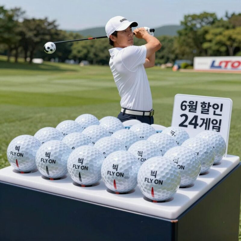 코스트코 6월 할인 골프공 볼빅 FLY ON 24개입 진열대 사진