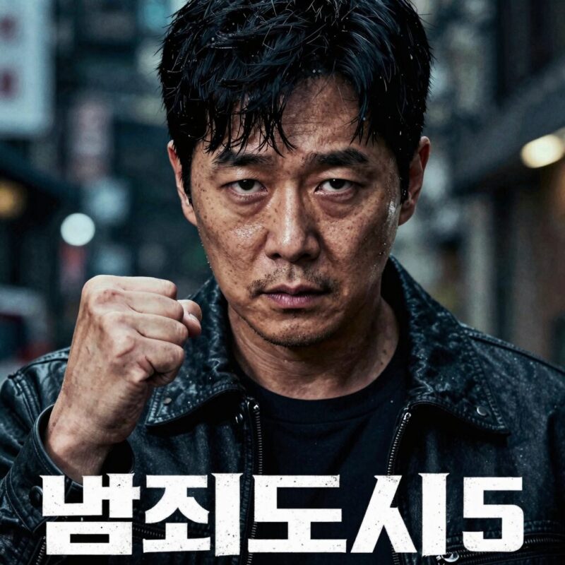 범죄도시5 개봉 앞둔 기대 포인트 1 범죄도시5 공식 포스터로 마동석이 강렬한 표정을 지으며 주먹을 쥐고 있다. 배경은 어두운 도시 야경이다.