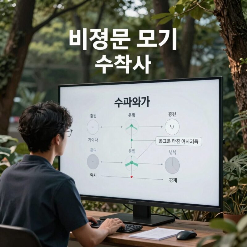 비평문 쓰기 구조와 예시를 설명하는 이미지