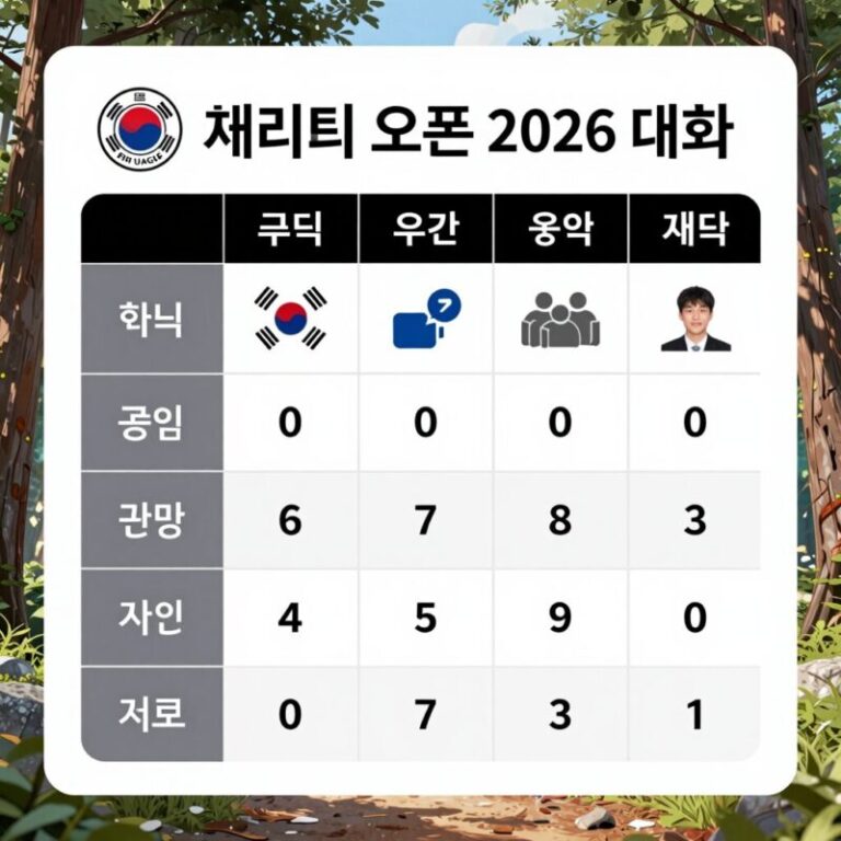 E1 채리티 오픈 2026 대회 개요 표와 로고