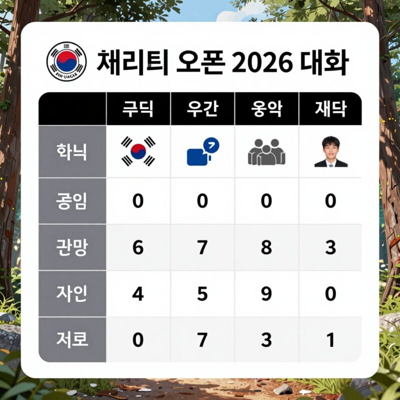 E1 채리티 오픈 2026 총정리 1 E1 채리티 오픈 2026 대회 개요 표와 로고