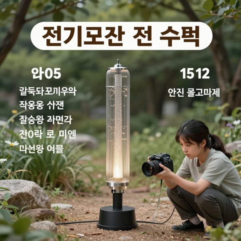 전기모기채 안전 수칙을 설명하는 인포그래픽 이미지