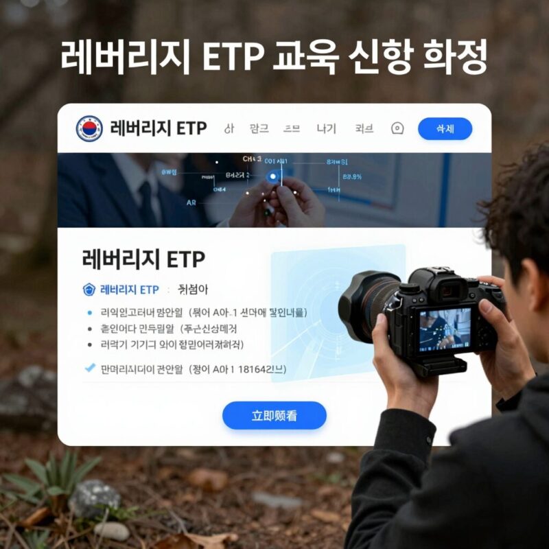 레버리지 ETP 교육 이수 조건 1 레버리지 ETP 교육 신청 화면