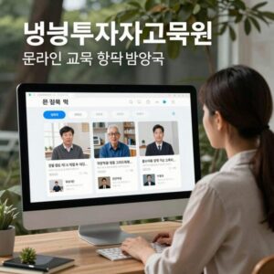 금융투자교육원 온라인 교육 화면으로 다양한 투자 과정을 선택할 수 있는 학습 플랫폼