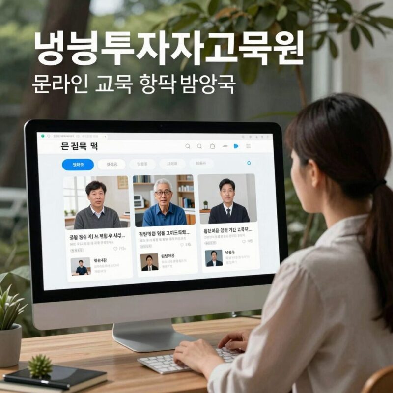 금융투자교육원 온라인 교육 화면으로 다양한 투자 과정을 선택할 수 있는 학습 플랫폼