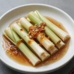마늘쫑간장조림 완성 접시