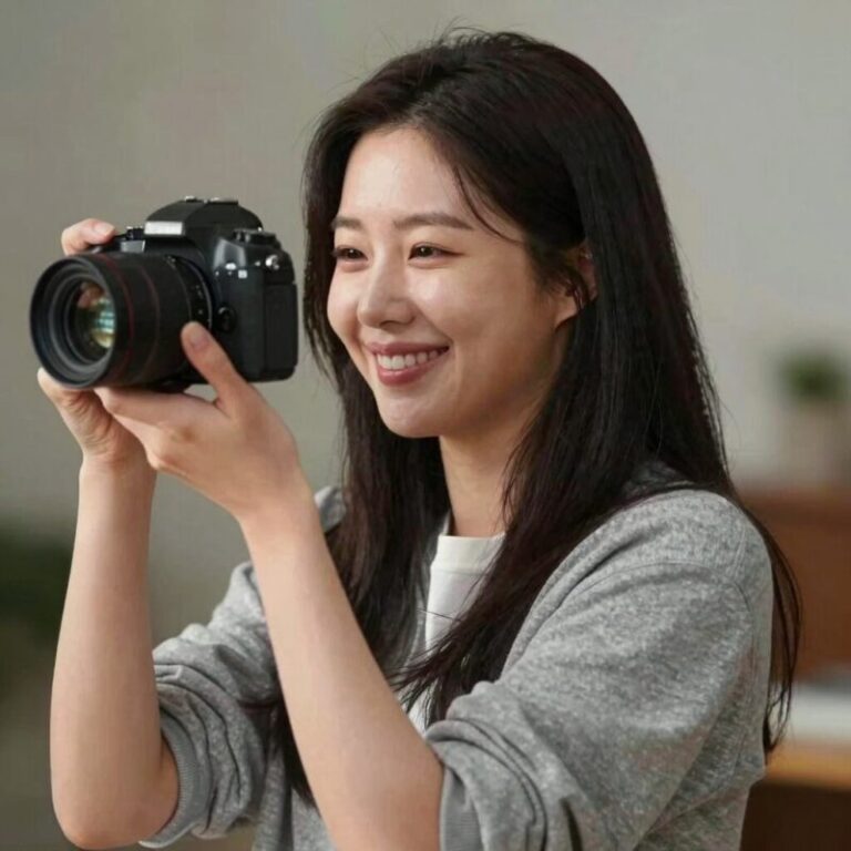 개그우먼 한윤서가 카메라를 바라보며 환하게 웃고 있는 모습