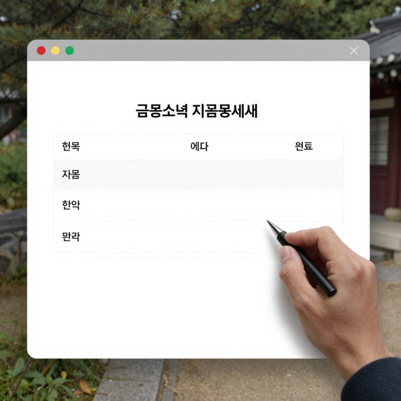 홈택스에서 금융소득 지급명세서를 조회하는 화면