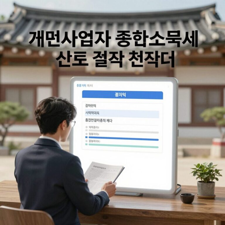개인사업자 종합소득세 신고 절세 전략 설명