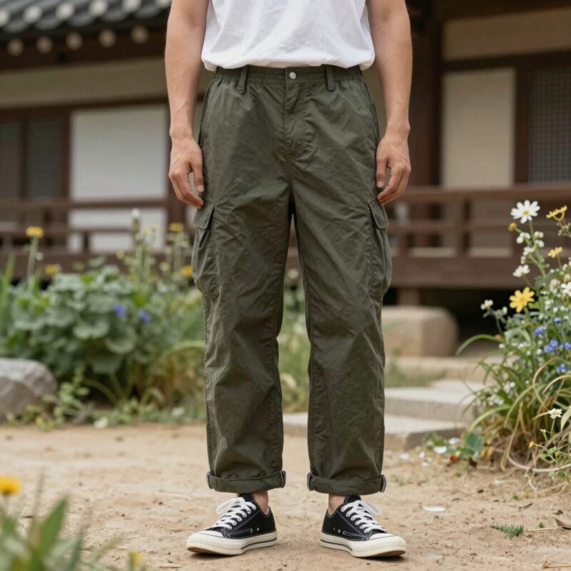 잭필드 여름 숨쉬는 바지 착용 모습