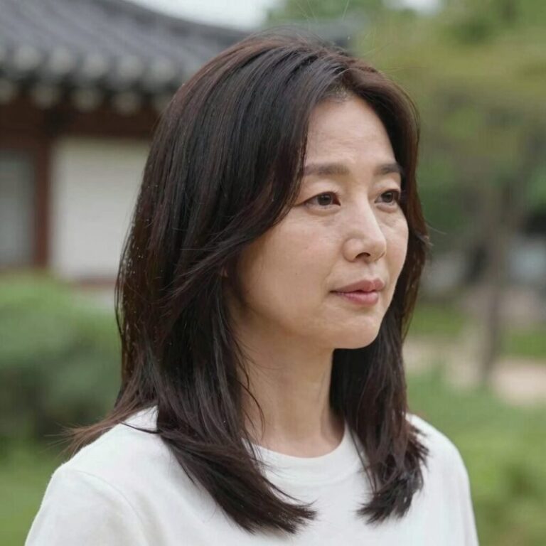 김혜수 55세 중단발 레이어드컷 볼륨 스타일링