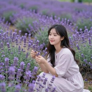2026년 6월 중순 고성 하늬라벤더팜에서 절정을 이룬 보라색 라벤더 밭 풍경