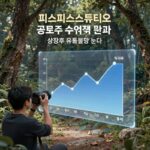 피스피스스튜디오 공모주 수요예측 결과와 상장 후 유통물량 분석 그래프