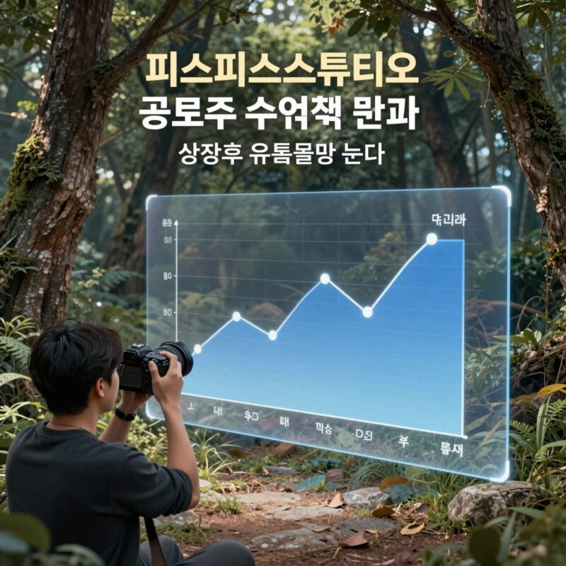 피스피스스튜디오 공모주 청약 마감 1 피스피스스튜디오 공모주 수요예측 결과와 상장 후 유통물량 분석 그래프