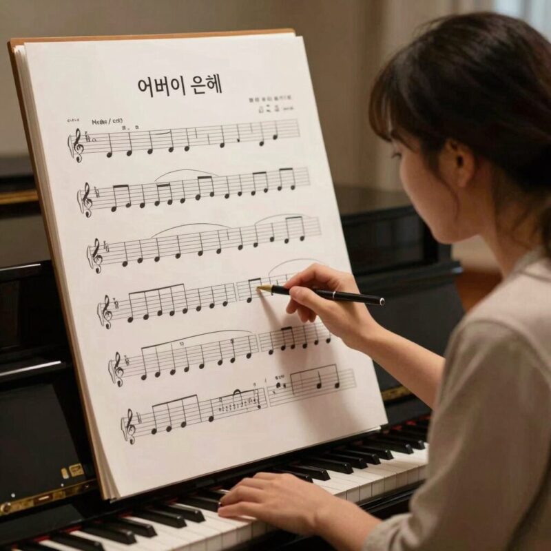 어버이 은혜 악보 쉬운 피아노 연주