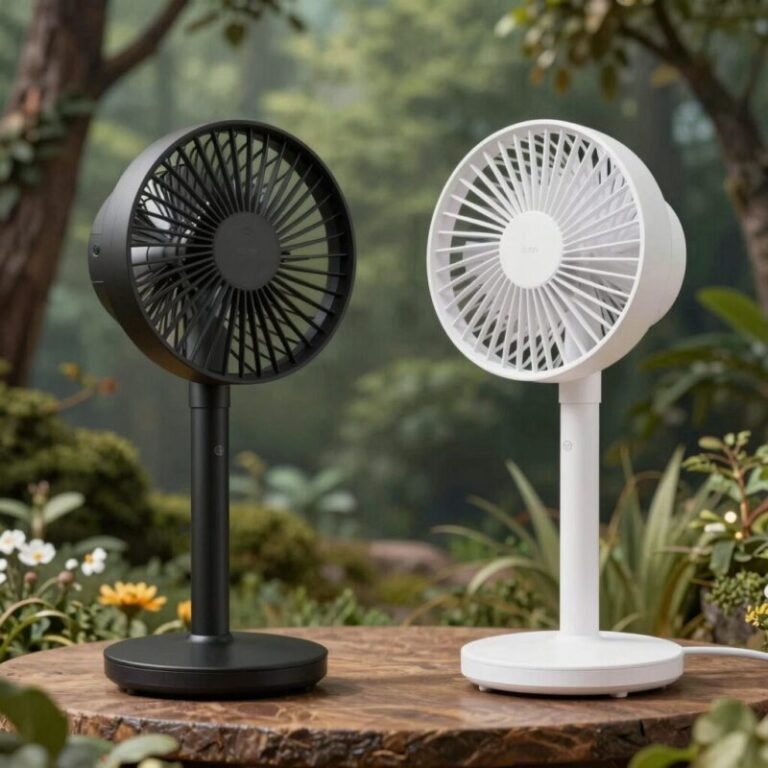 무소음선풍기 네 제품 비교 사진