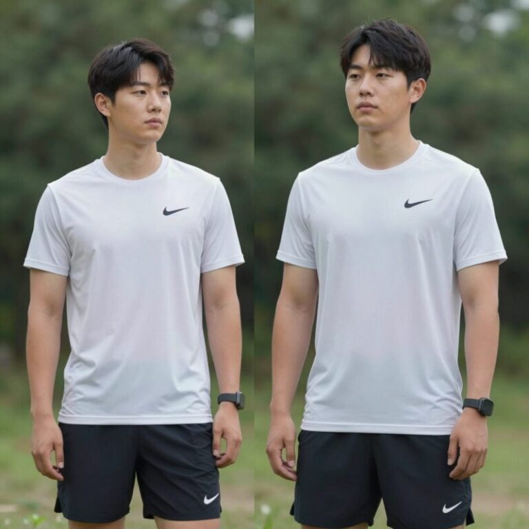 나이키 스우시 반팔티 라인업 비교 사진