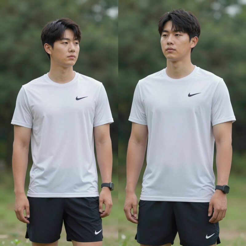 나이키 스우시 반팔티 라인업 비교 사진