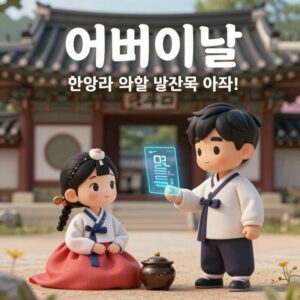 어버이날 인사말 이미지 챗GPT 미니미 캐릭터 예시