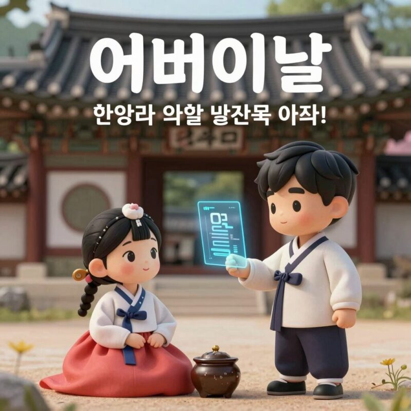 어버이날 인사말 이미지 챗GPT로 완성하는 특별한 방법 1 어버이날 인사말 이미지 챗GPT 미니미 캐릭터 예시