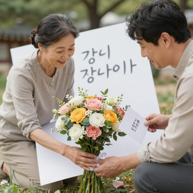 어버이날 부모님께 드리는 감사 카드와 카네이션